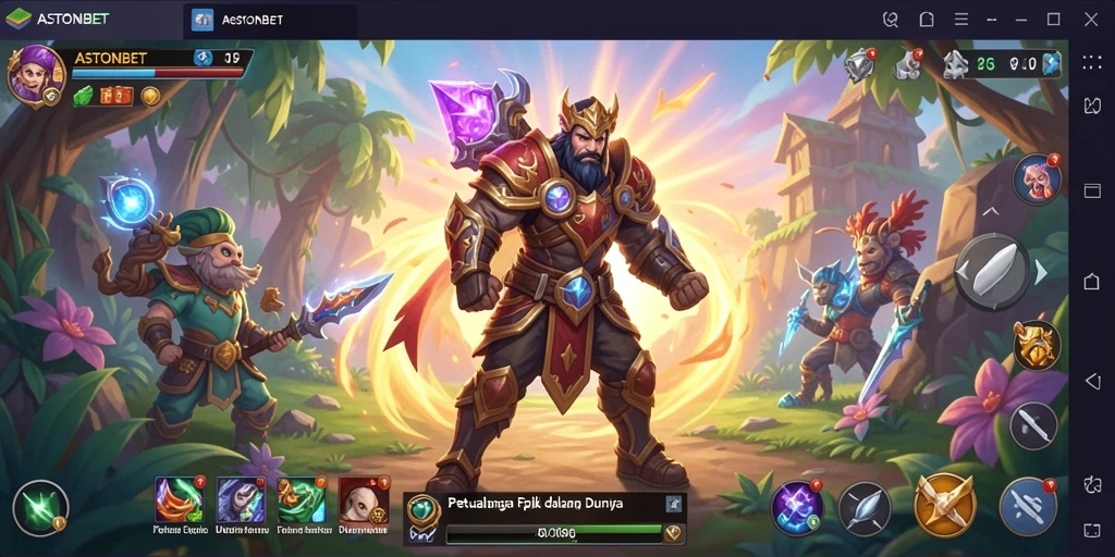 Tangkapan layar gameplay menampilkan pertarungan menegangkan dalam ASTONBET.