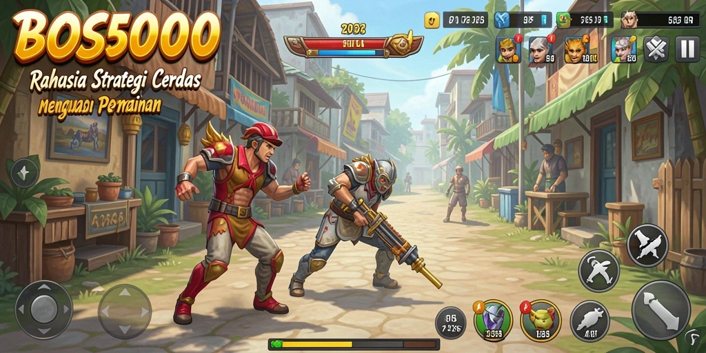 Tampilan gameplay BOS5000 yang dinamis dan menarik.