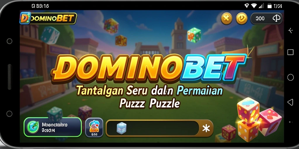 Screenshot gameplay DOMINOBET menunjukkan tantangan puzzle yang menarik.