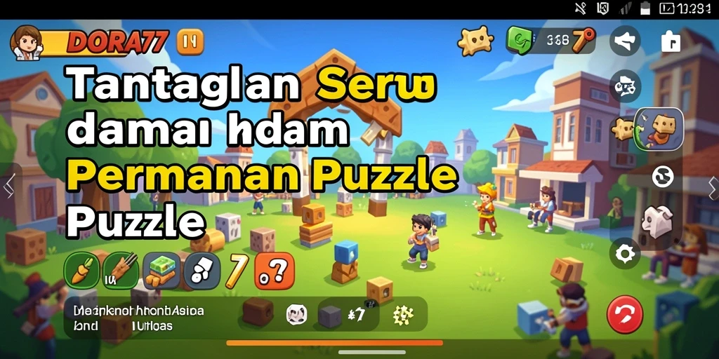 Screenshot gameplay DORA77 menampilkan tantangan puzzle yang menarik.
