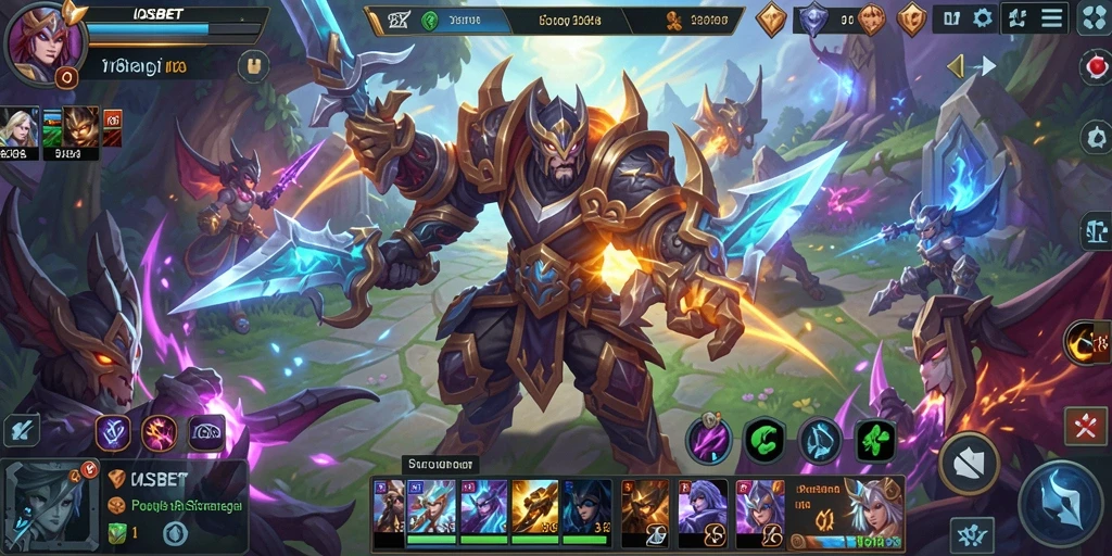 Screenshot menunjukkan aksi seru gameplay MOBA di IOSBET.
