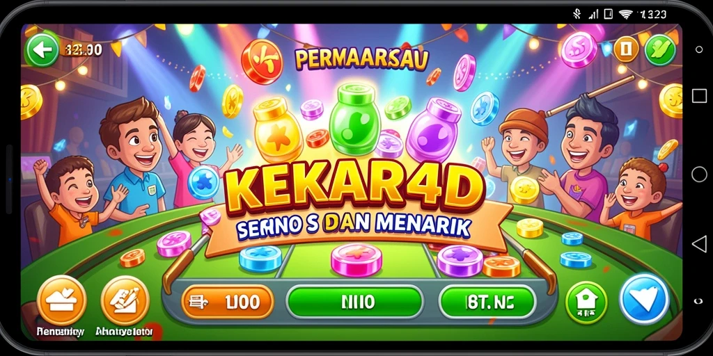 Screenshot gameplay KEKAR4D yang penuh warna dan menarik.