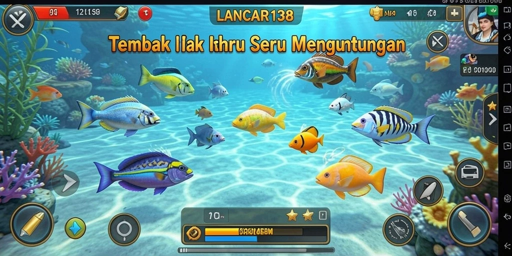 Tampilan gameplay seru saat menangkap ikan di LANCAR138.