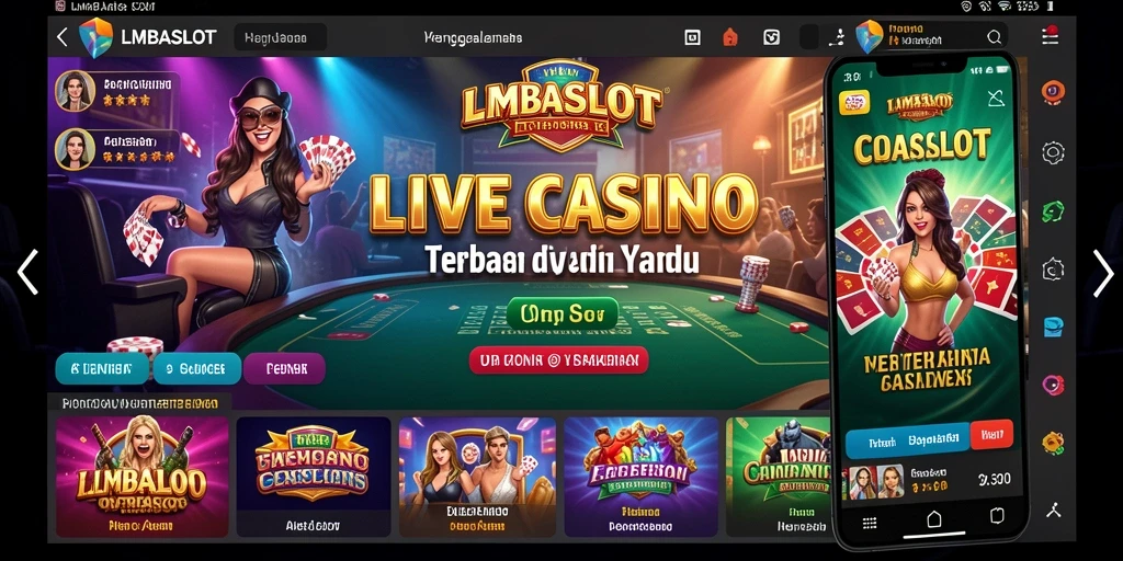 Tampilan gameplay Live Casino LMBASLOT yang memukau dan interaktif.