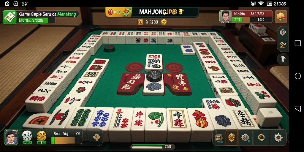 Tampilan gameplay Gaple yang seru dan interaktif di MAHJONGJP88.