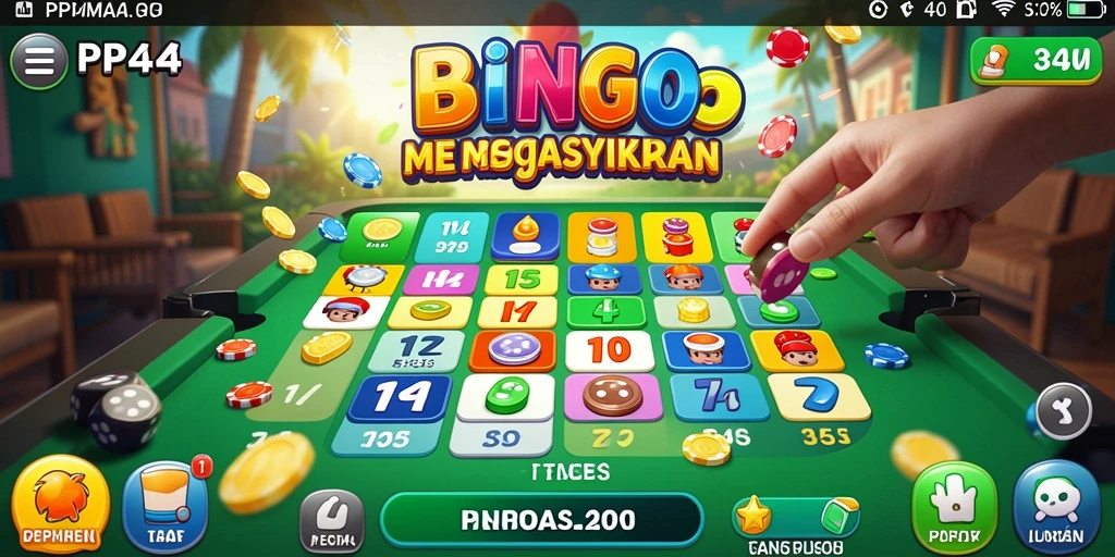 Tampilan gameplay Bingo yang seru dan interaktif dalam PP444.