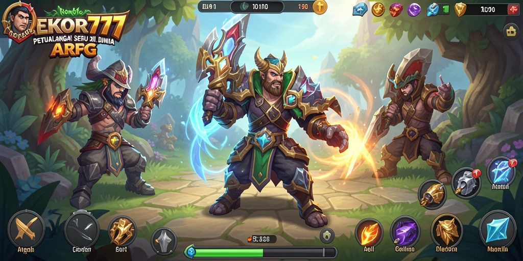 Screenshot gameplay ARPG yang menampilkan pertempuran mendebarkan di REKOR777.