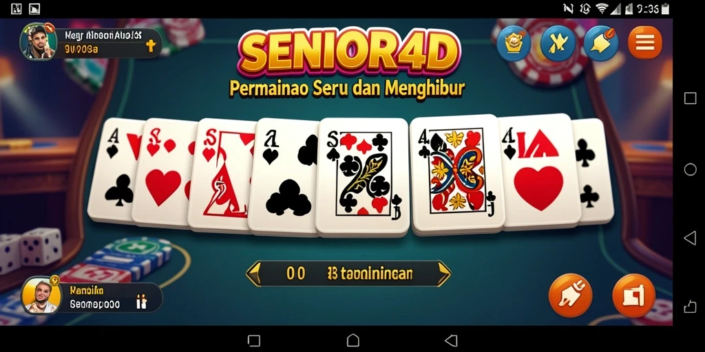 Tampilan menarik gameplay SENIOR4D dengan pengaturan Domino.