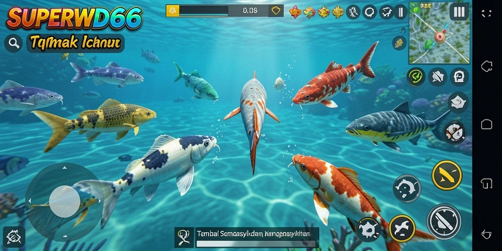 Gameplay seru Tembak Ikan di SUPERWD666.
