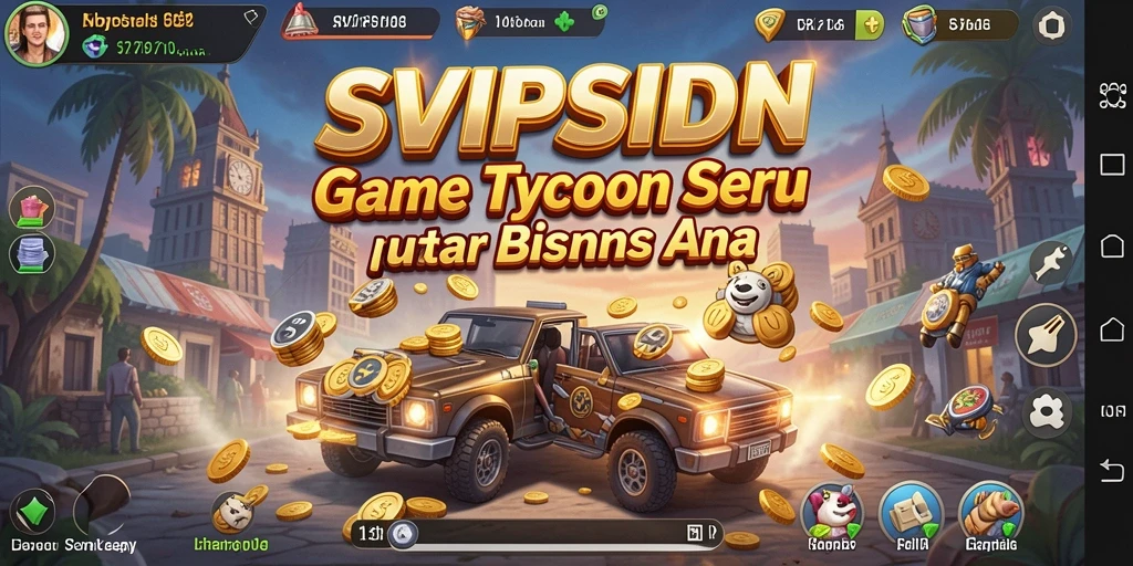 Screenshot menunjukkan gameplay seru dari SVIPSIDN dengan elemen Tycoon.