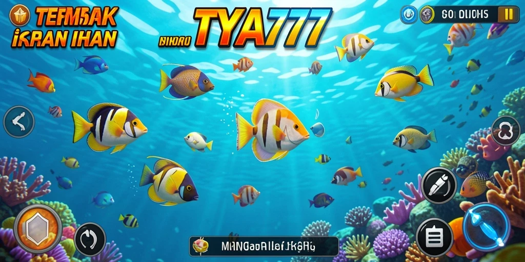 Screenshot TYA777 menampilkan gameplay Tembak Ikan yang seru.