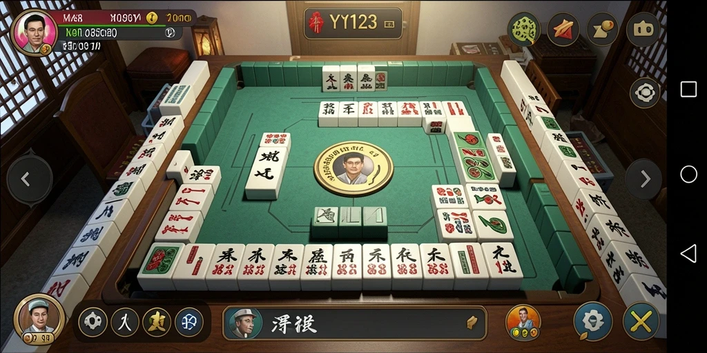 Tampilan gameplay seru di YY123 dengan berbagai ubin Mahjong.