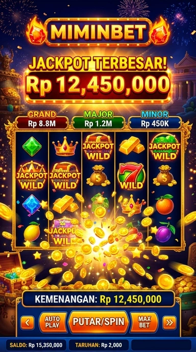 Tampilan antarmuka pengguna miminbet yang intuitif.